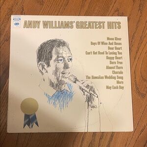 Andy Williams' Greatest Hits Vinyl Record - White Cover